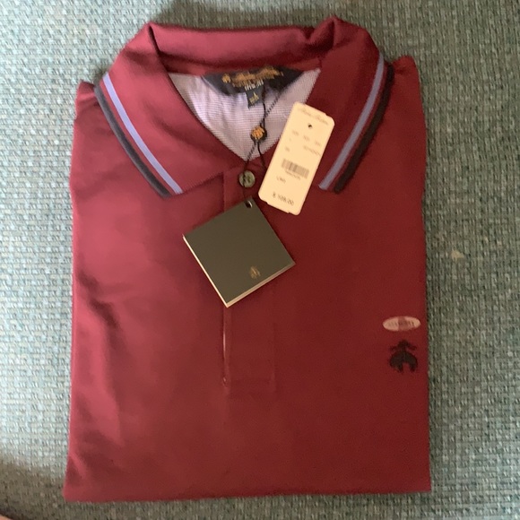 Brooks Brothers Red Slim Fit Pique Jacquard Polo T-Shirt - Picture 2 of 4